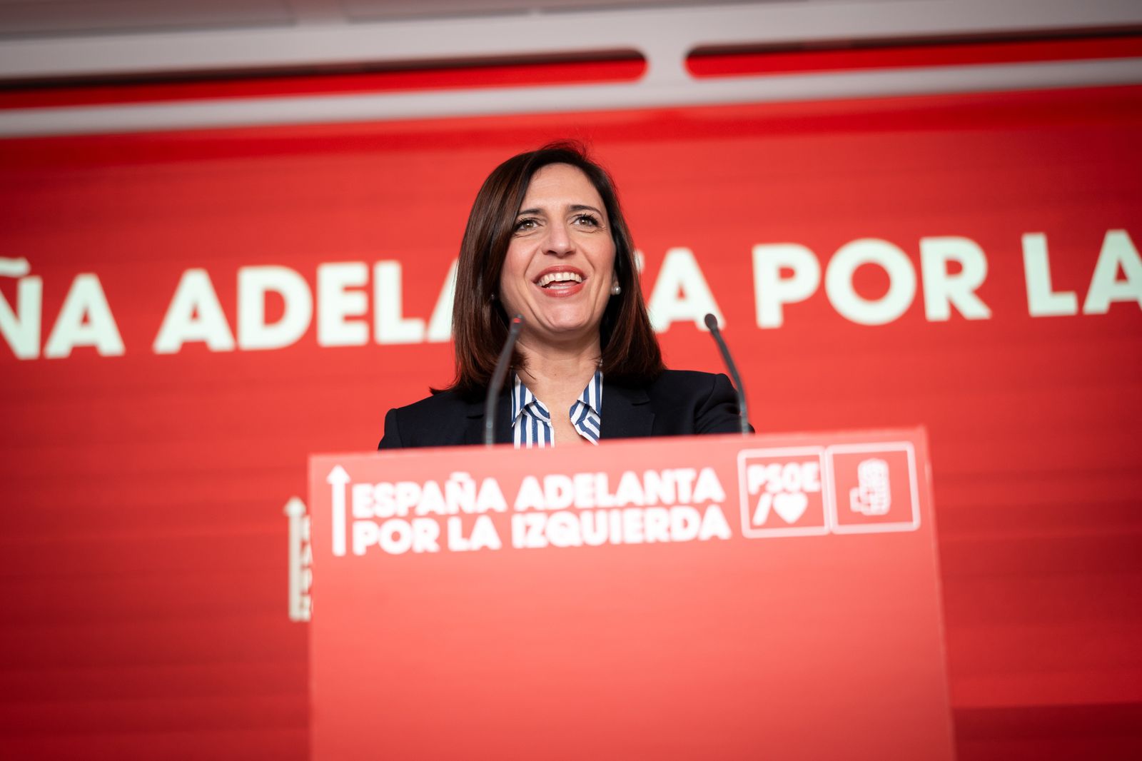 Archivo - La portavoz del PSOE, Esther Peña